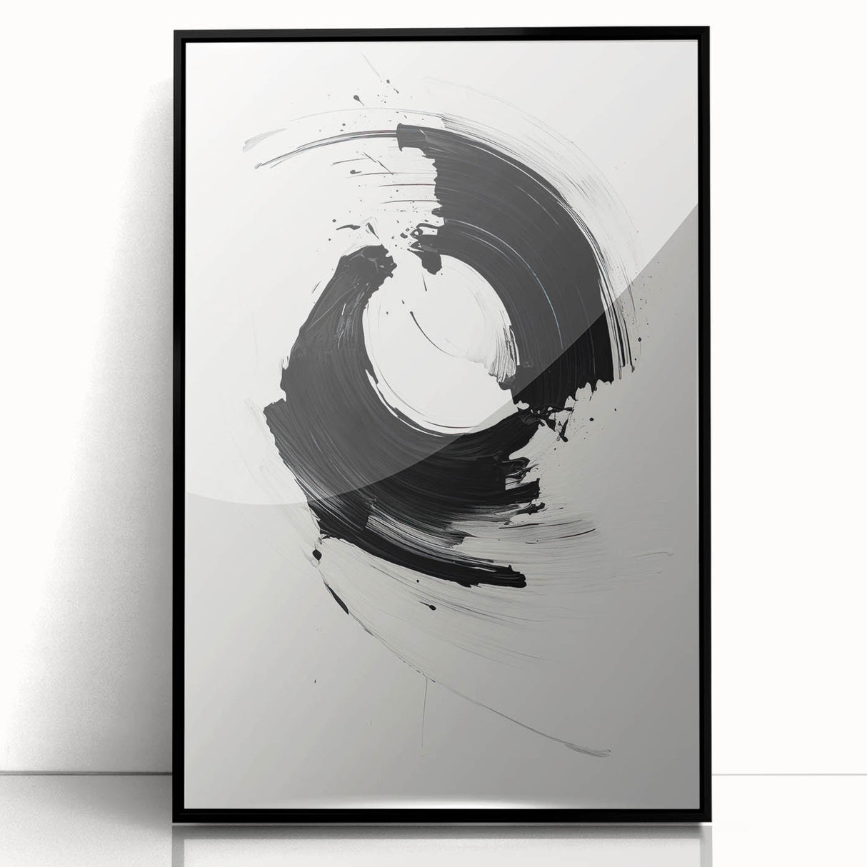 Minimalist Canvas Art for Dining Area - Black & White Abstract