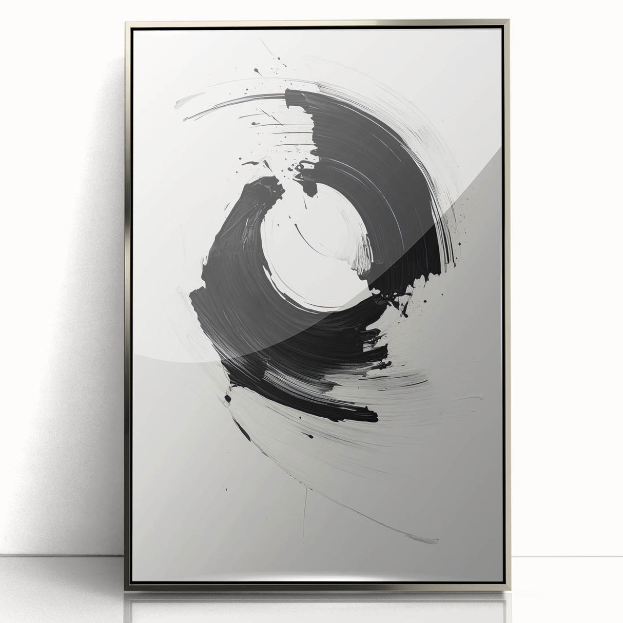 Minimalist Canvas Art for Dining Area - Black & White Abstract