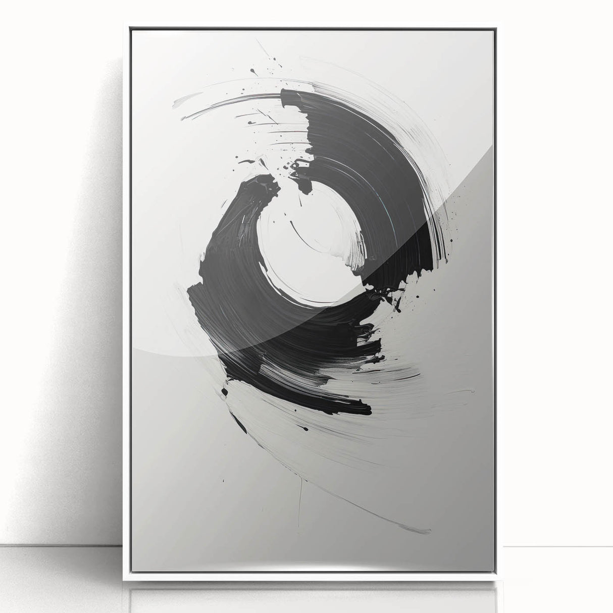 Minimalist Canvas Art for Dining Area - Black & White Abstract