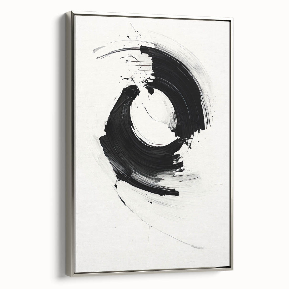 Minimalist Canvas Art for Dining Area - Black & White Abstract