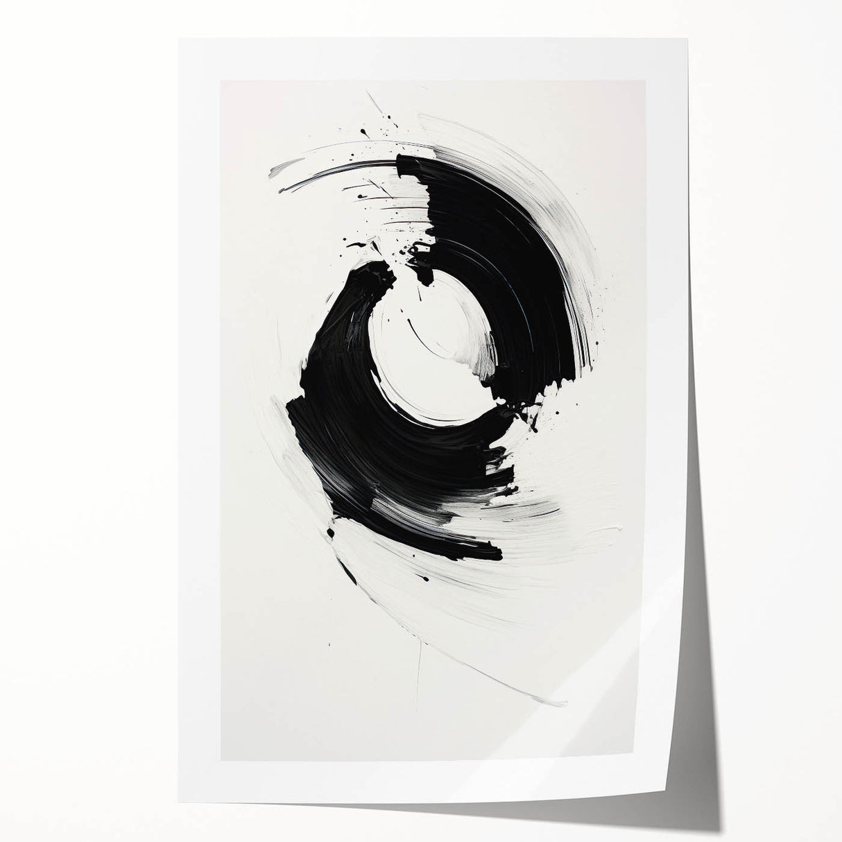 Minimalist Canvas Art for Dining Area - Black & White Abstract