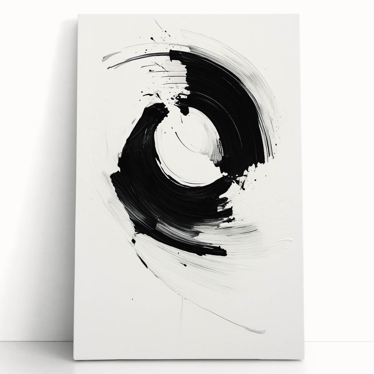 Minimalist Canvas Art for Dining Area - Black & White Abstract