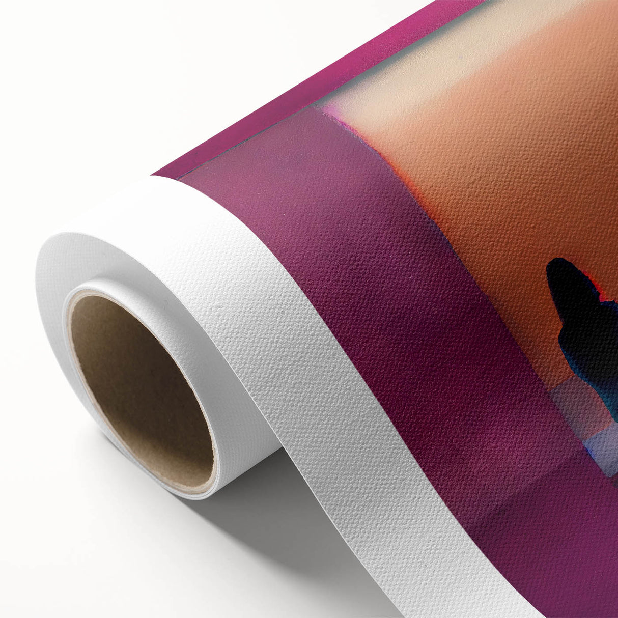 Abstract figurative wall art on rolled canvas, showcasing vibrant colors and dynamic shapes, ideal for modern decor. Perfect for enhancing living spaces and creativity.