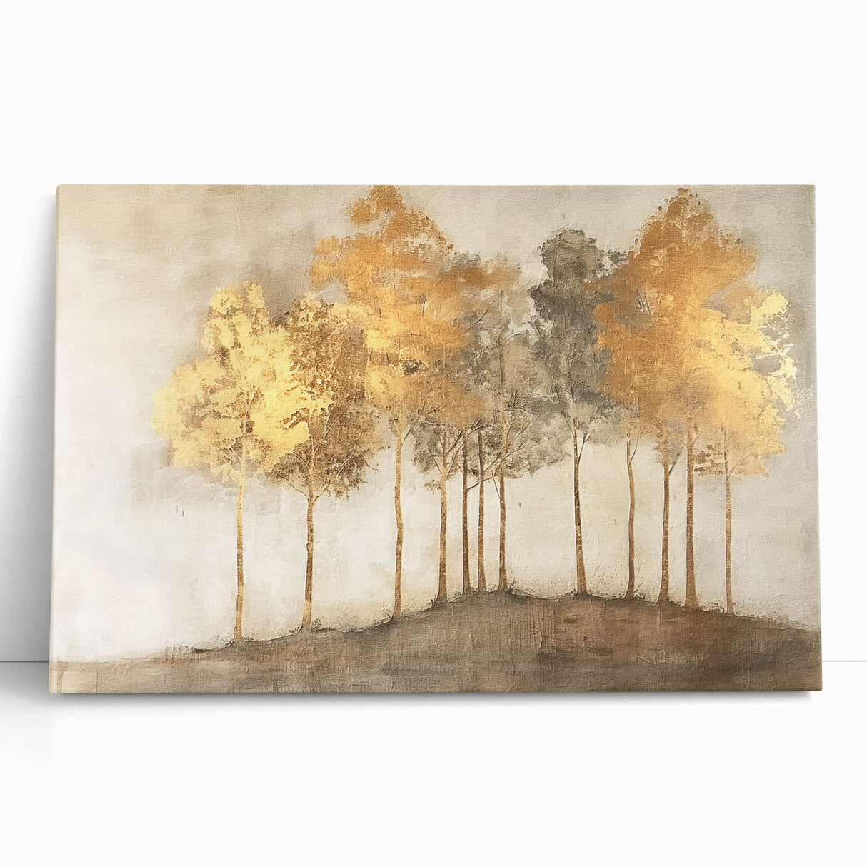 Abstract landscape wall art on stretched canvas, featuring vibrant colors and fluid shapes, ideal for modern home decor. Perfect for enhancing any living space.