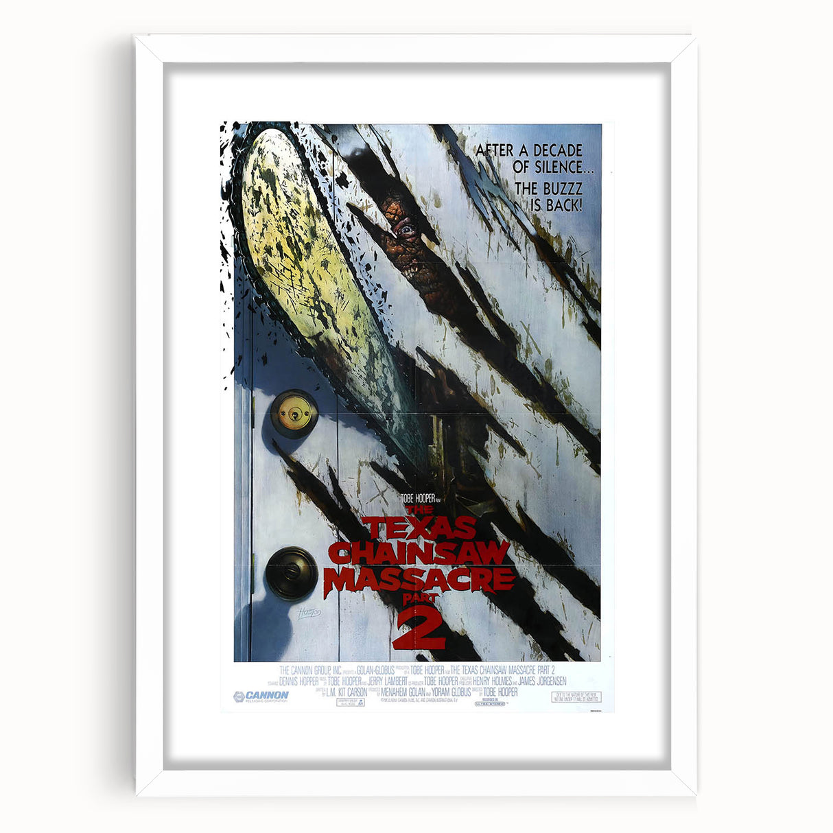 Retro Wall Art - Texas Chainsaw Massacre Part 2 Poster - 80s Horror Art