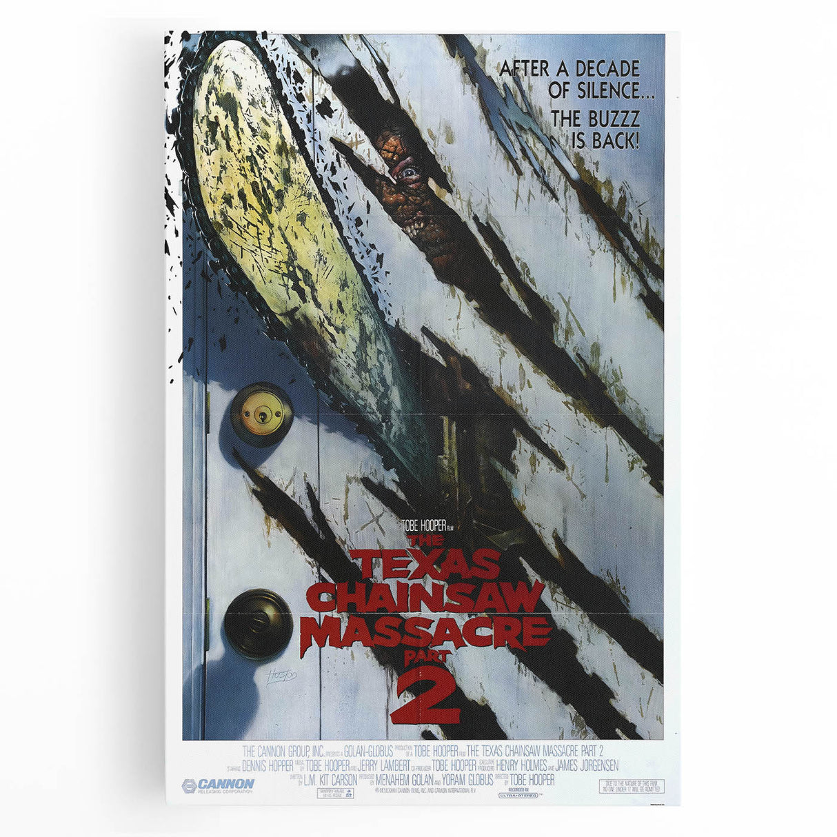 Retro Wall Art - Texas Chainsaw Massacre Part 2 Poster - 80s Horror Art