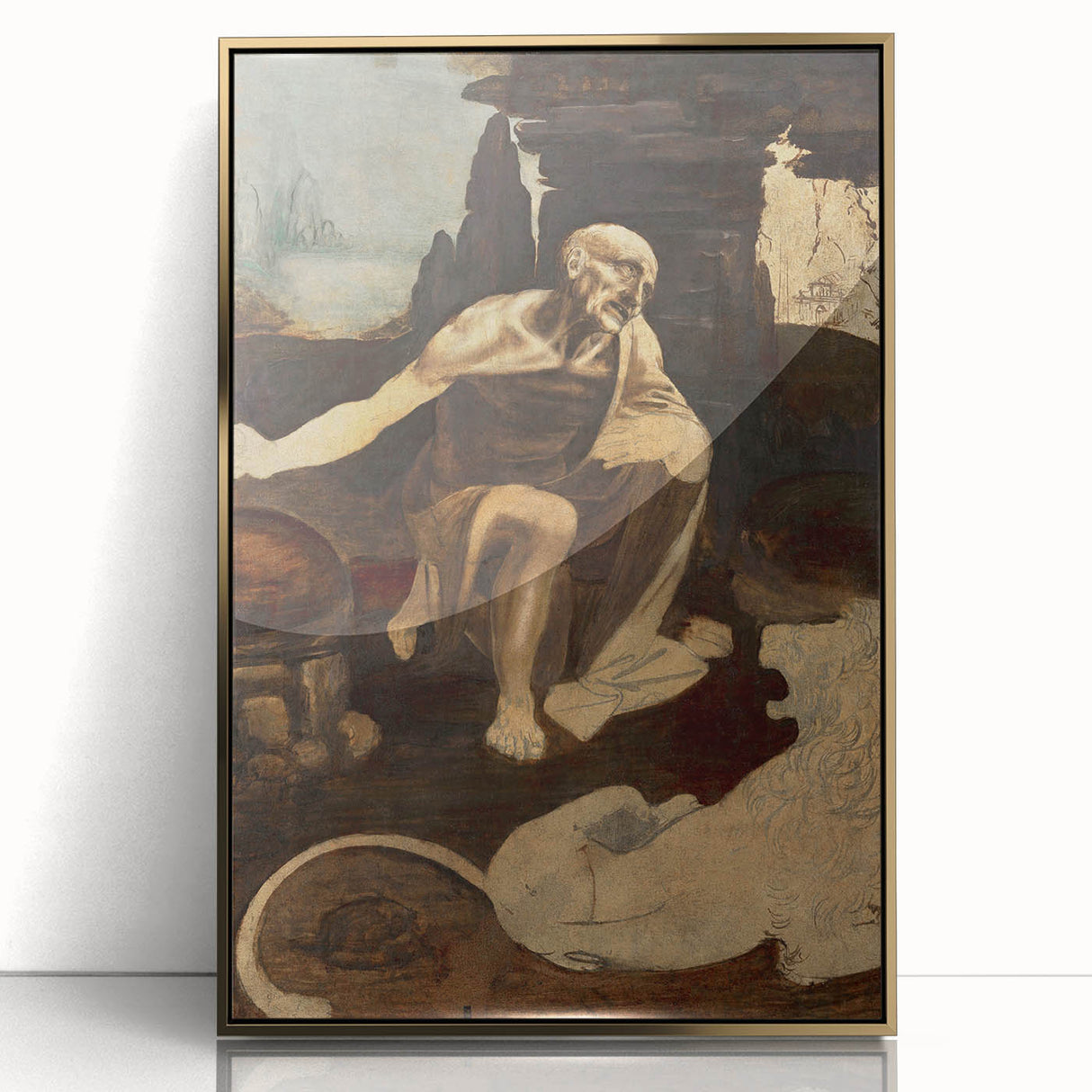 Saint Jerome in the Wilderness by Leonardo da Vinci - Renaissance Print