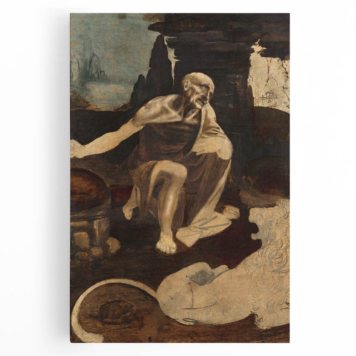 Saint Jerome in the Wilderness by Leonardo da Vinci - Renaissance Print