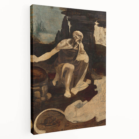 Saint Jerome in the Wilderness by Leonardo da Vinci - Renaissance Print
