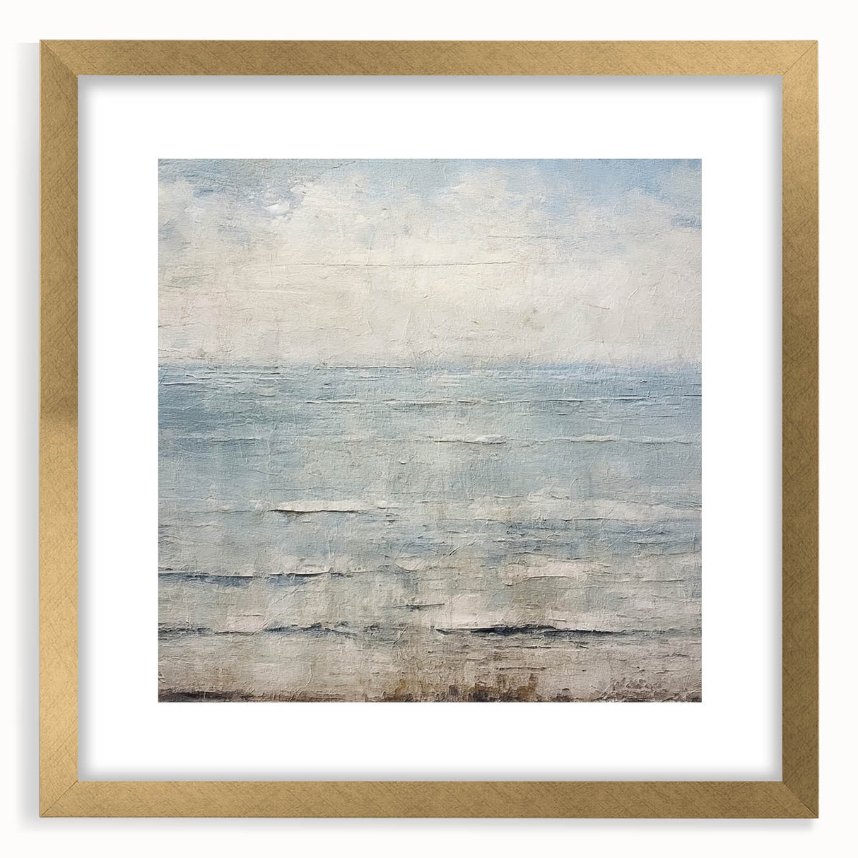 Abstract strokes wall art framed in gold with a white mat, showcasing vibrant colors and dynamic designs, perfect for modern home decor.