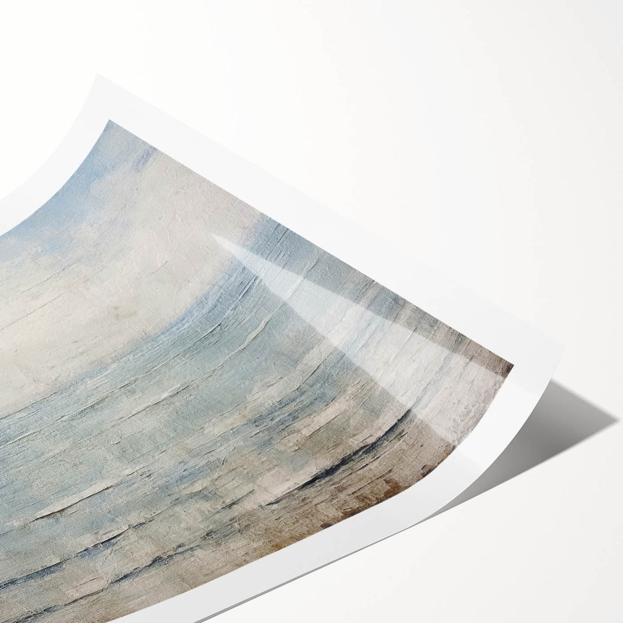 Abstract strokes wall art print featuring vibrant colors of blue, orange, and yellow, showcasing a modern artistic design ideal for contemporary home decor. Perfect for adding a touch of elegance and creativity to any living space or office.