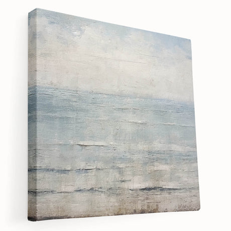 Abstract wall art featuring colorful strokes on a stretched canvas, showcasing vibrant hues of blue, orange, and yellow, ideal for modern home decor.