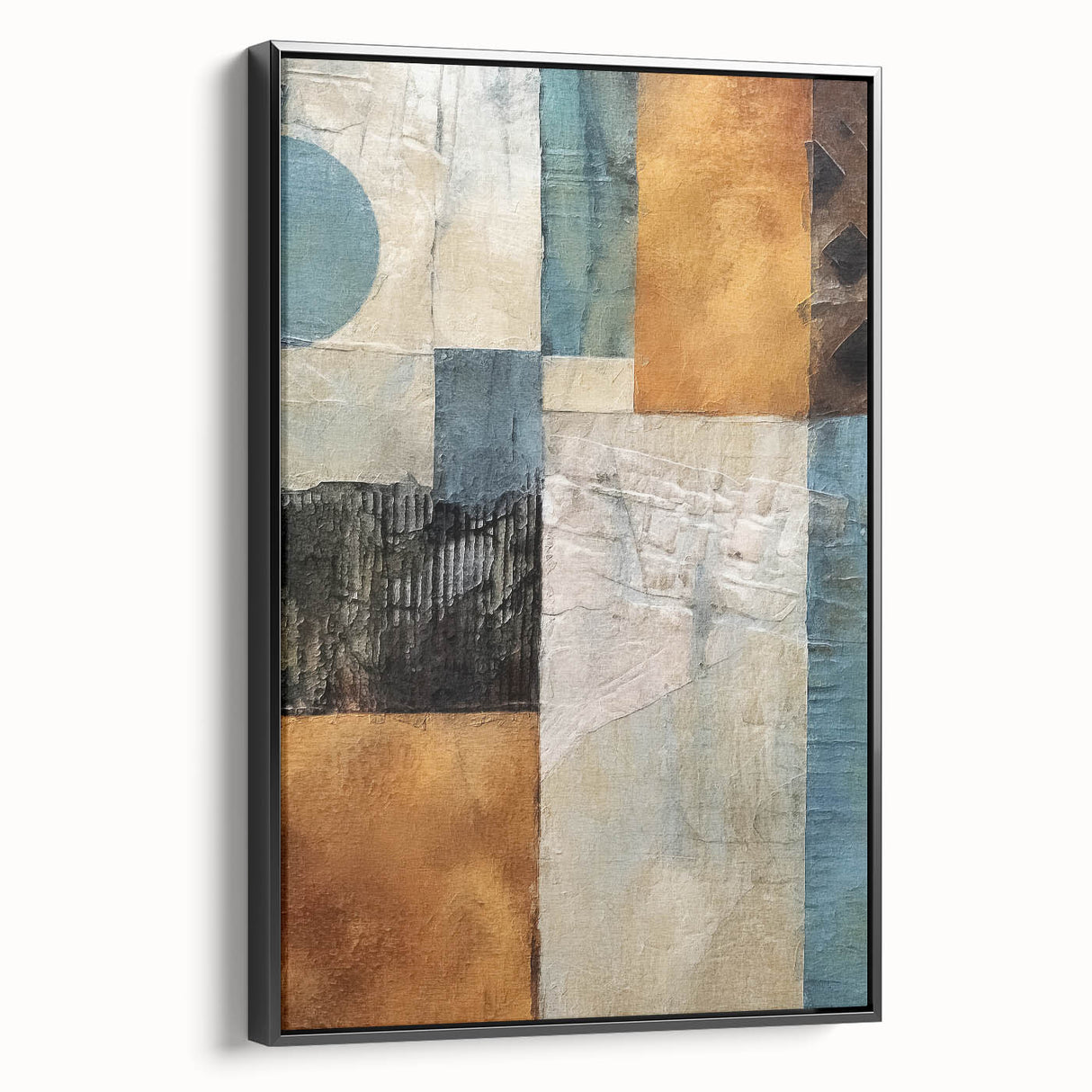 Framed canvas wall art showcasing abstract strokes in black and white, adding a modern touch to interior decor. Perfect for enhancing contemporary spaces.