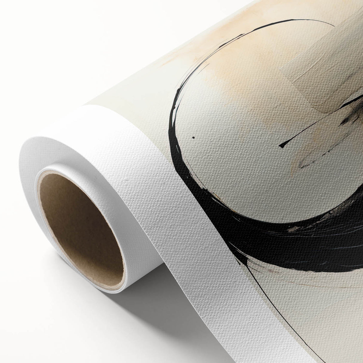 Framed Art for Dining Spaces - Abstract Black, White & Beige Print