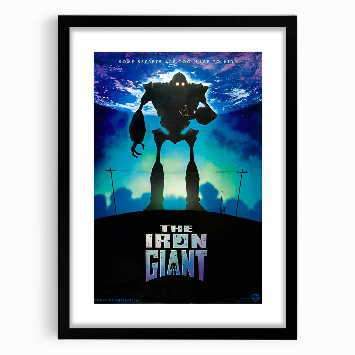 Retro Wall Art - The Iron Giant Movie Poster - 90s Animated Film Art