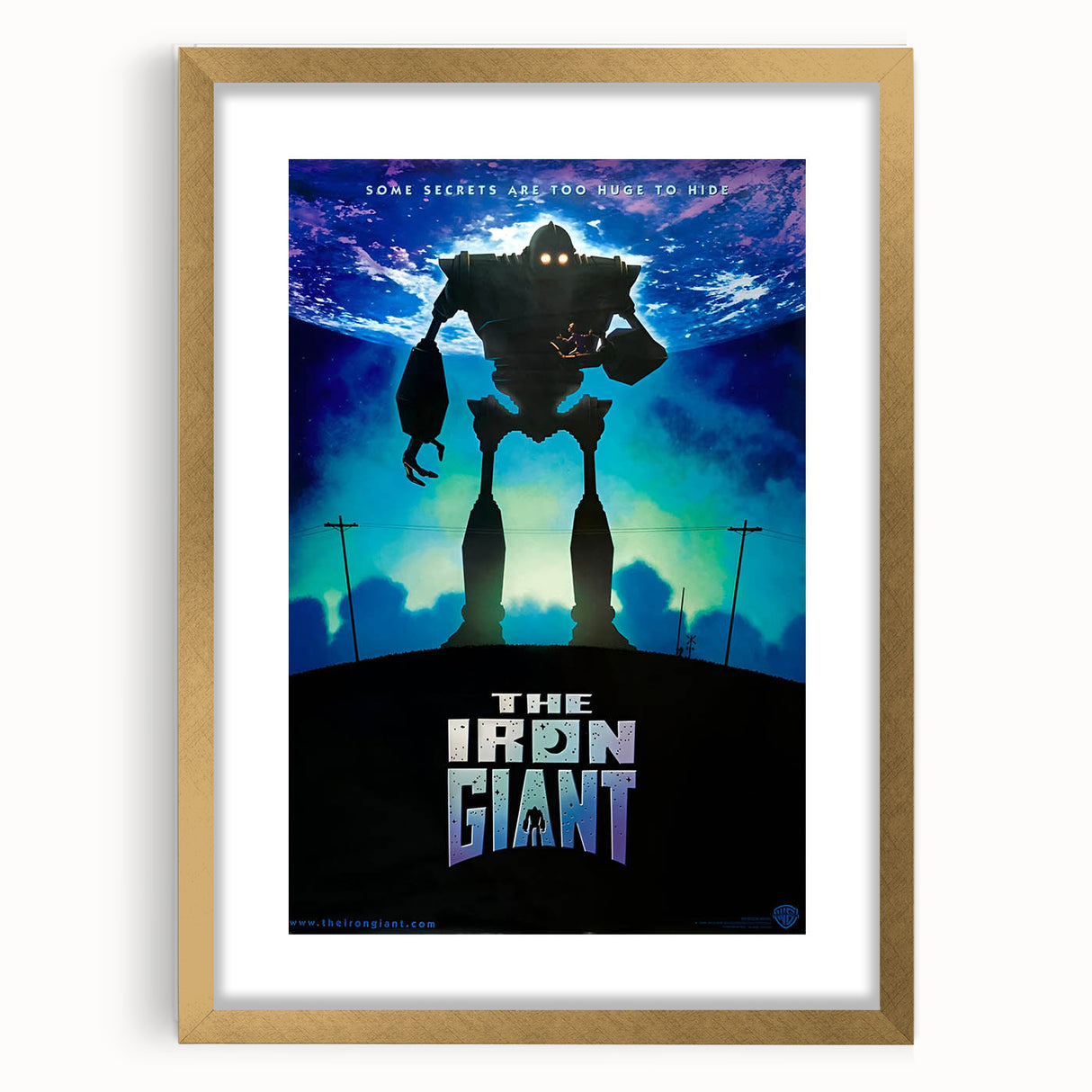 Retro Wall Art - The Iron Giant Movie Poster - 90s Animated Film Art