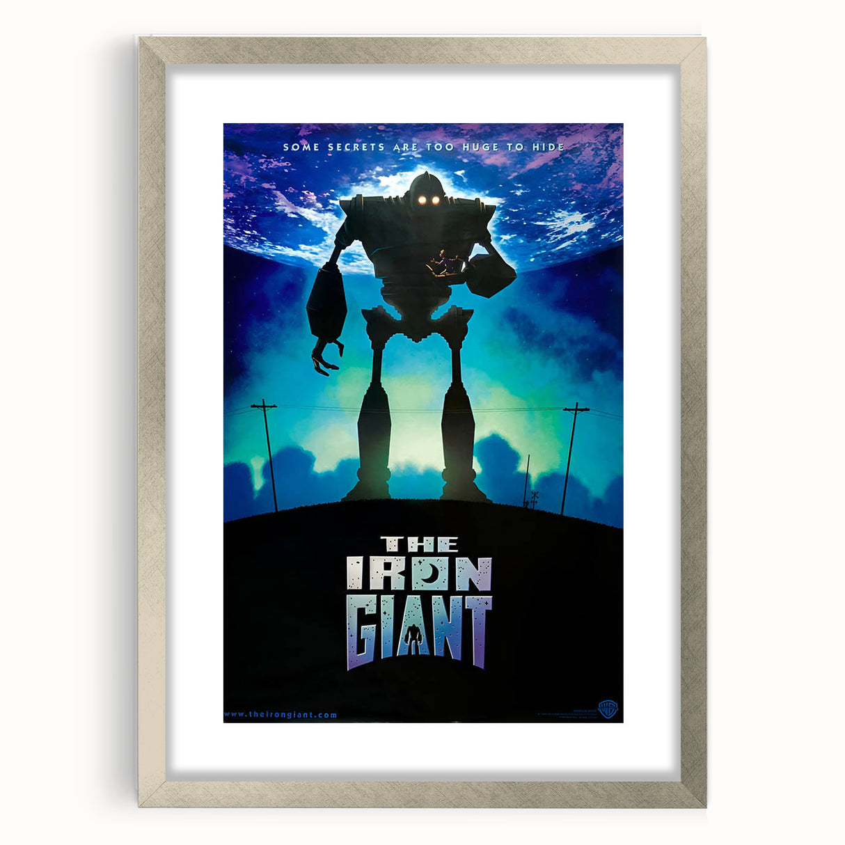 Retro Wall Art - The Iron Giant Movie Poster - 90s Animated Film Art