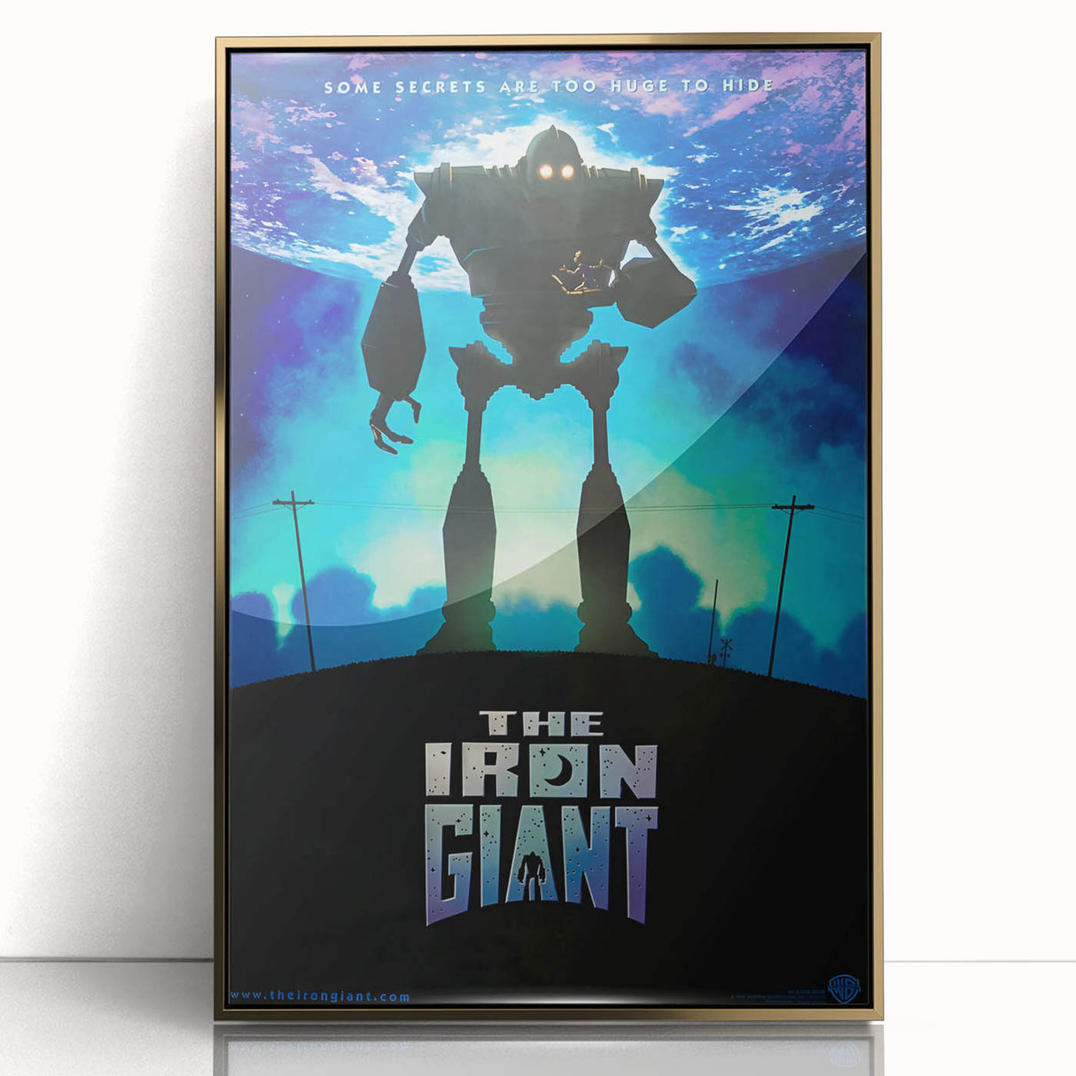 Retro Wall Art - The Iron Giant Movie Poster - 90s Animated Film Art