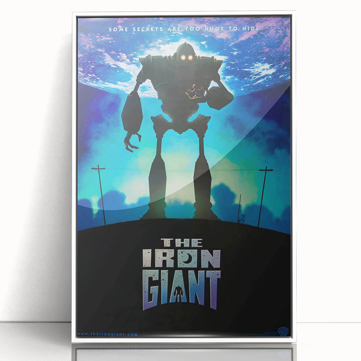 Retro Wall Art - The Iron Giant Movie Poster - 90s Animated Film Art