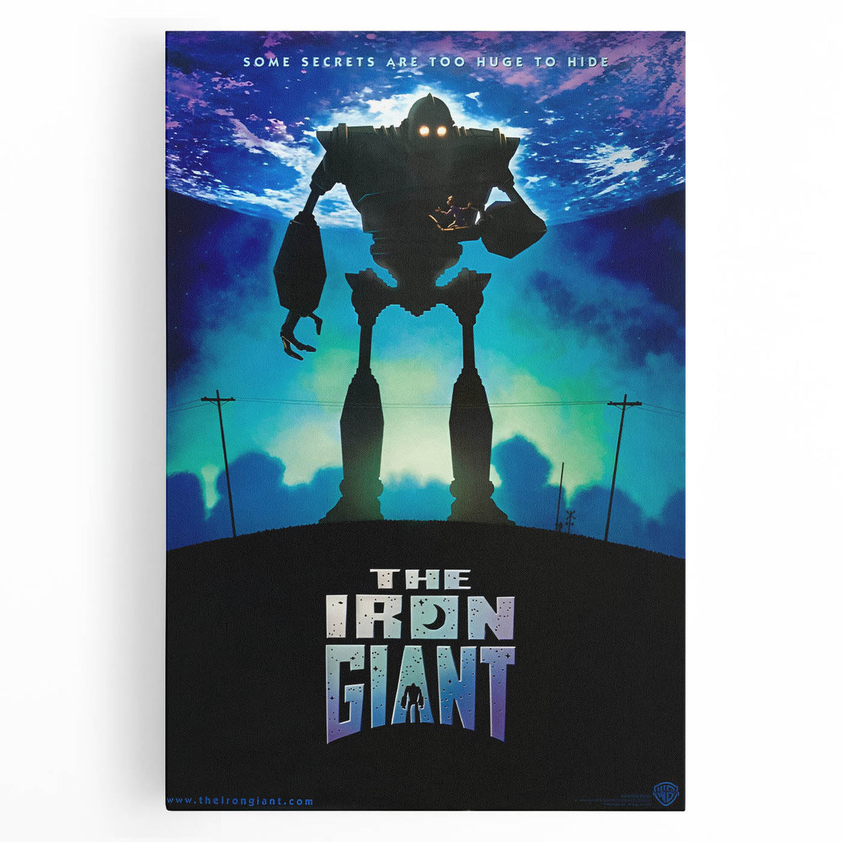 Retro Wall Art - The Iron Giant Movie Poster - 90s Animated Film Art