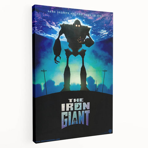 Retro Wall Art - The Iron Giant Movie Poster - 90s Animated Film Art