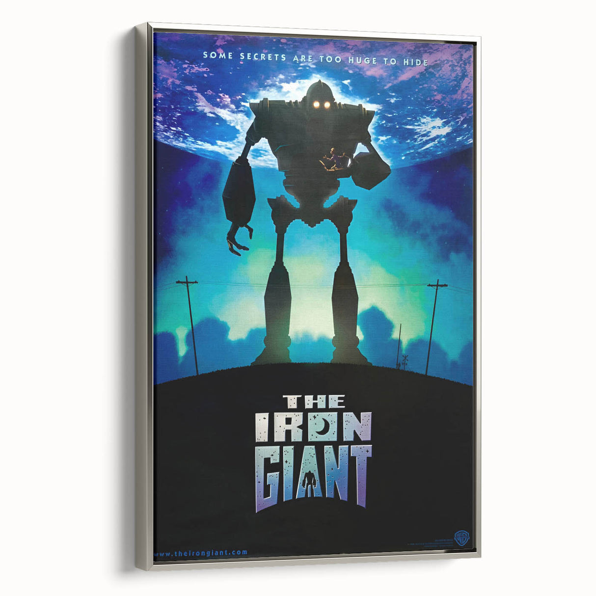 Retro Wall Art - The Iron Giant Movie Poster - 90s Animated Film Art