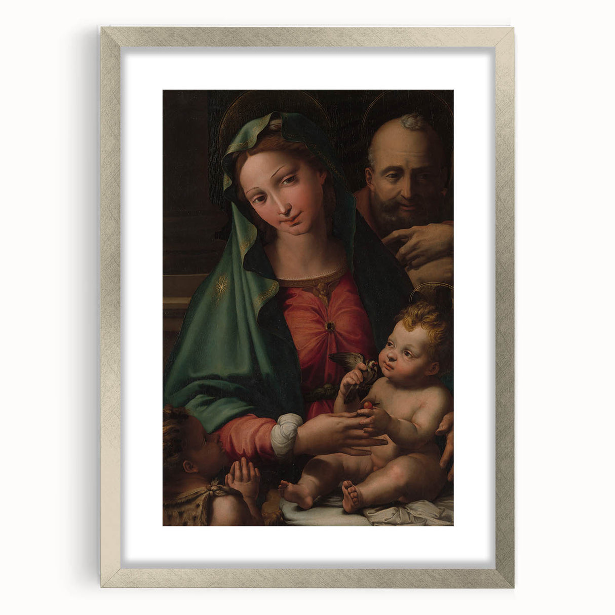 Holy Family with Infant Saint John by Perino del Vaga - Renaissance Art