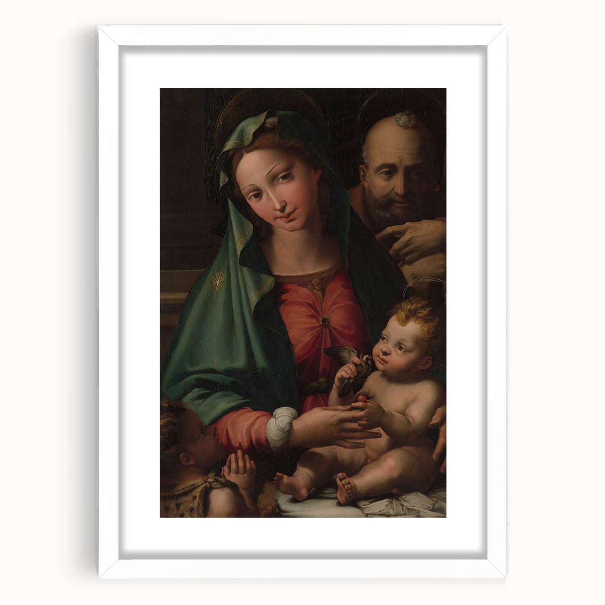 Holy Family with Infant Saint John by Perino del Vaga - Renaissance Art