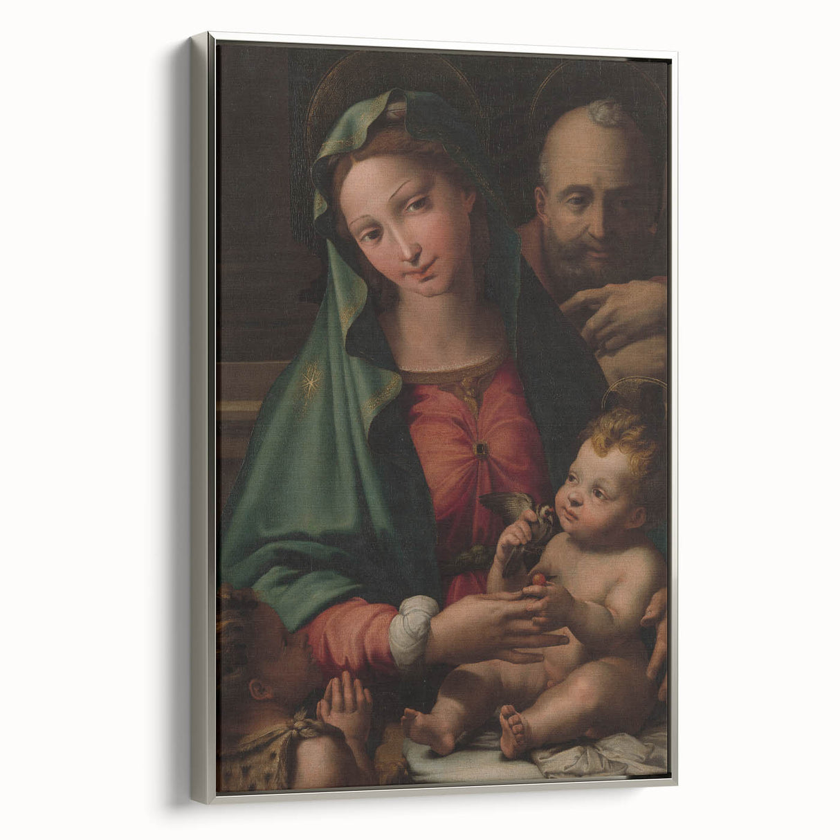Holy Family with Infant Saint John by Perino del Vaga - Renaissance Art