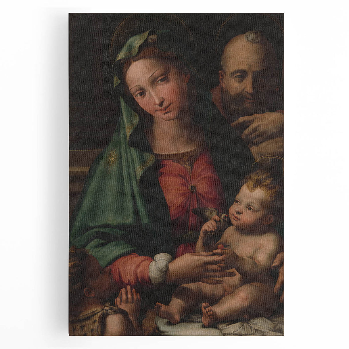 Holy Family with Infant Saint John by Perino del Vaga - Renaissance Art