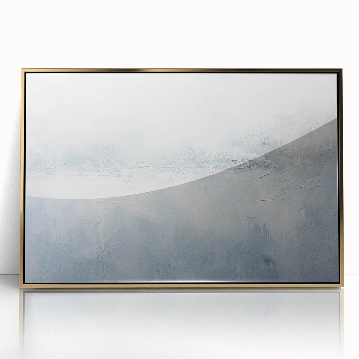 Framed abstract strokes wall art featuring elegant gold accents on a textured background, perfect for modern home decor and art enthusiasts. Ideal for enhancing living spaces.
