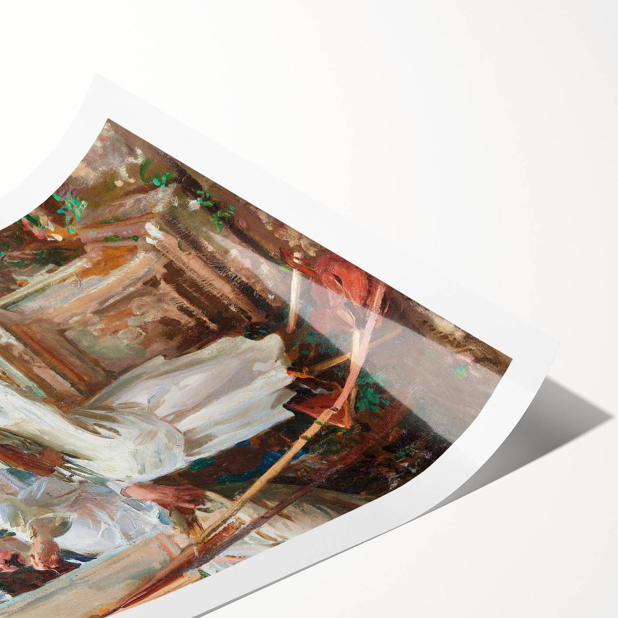 Romanticism Art: The Fountain at Villa Torlonia by Sargent Canvas