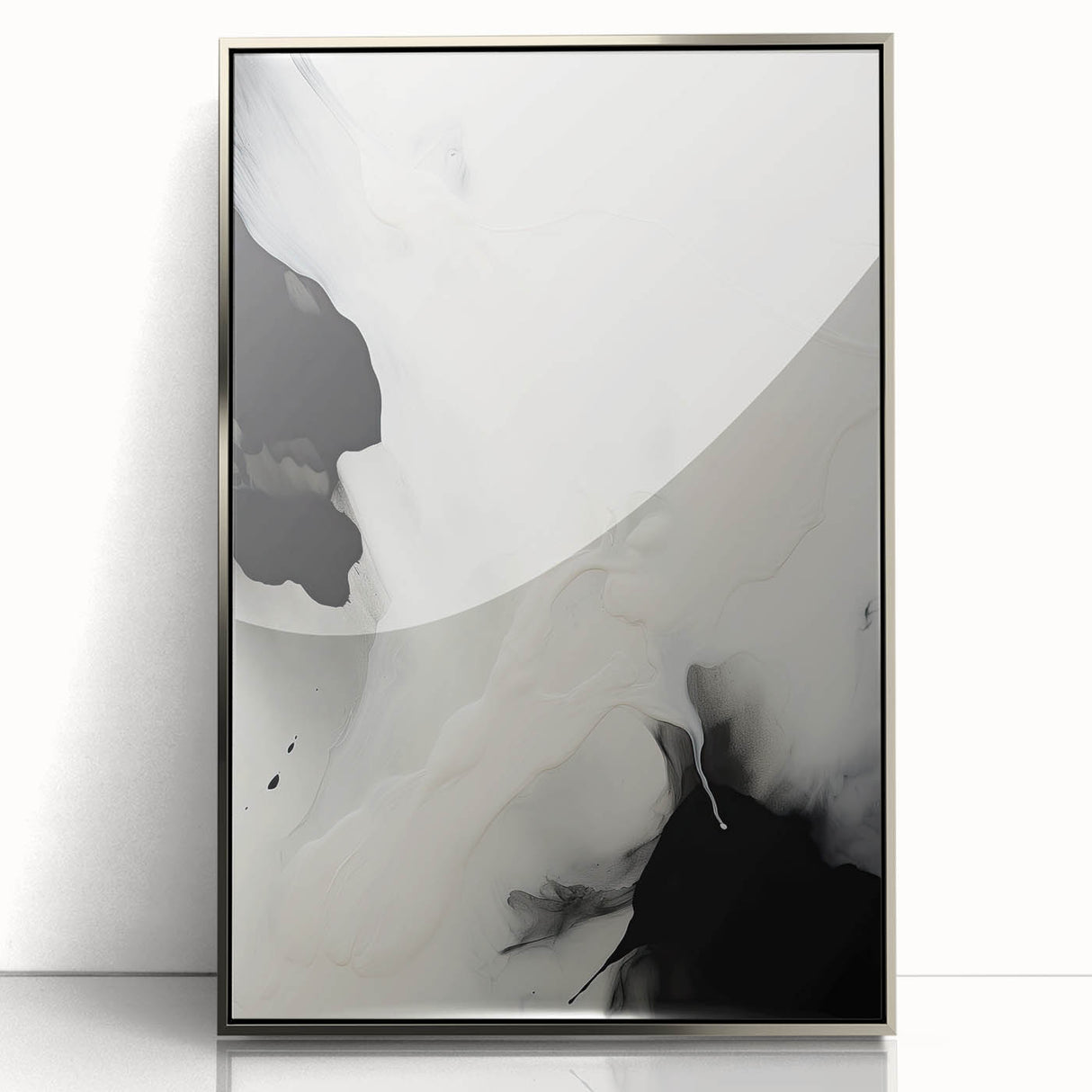 Acrylic Glass Art for Dining Room Walls - Black & White Abstract