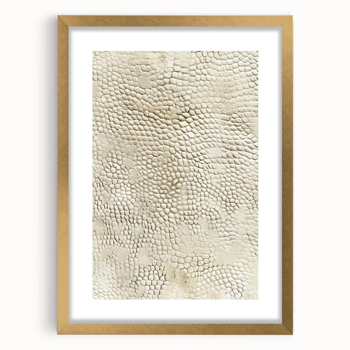 Abstract strokes wall art in a gold frame with matting, showcasing vibrant colors and dynamic patterns. Ideal for modern home decor and artistic enhancement.