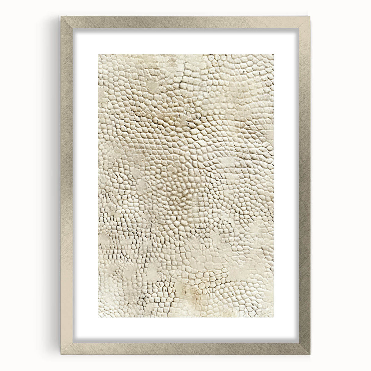 Abstract wall art design featuring colorful strokes in a silver frame with a mat, ideal for modern decor. Perfect for enhancing any living space or office.