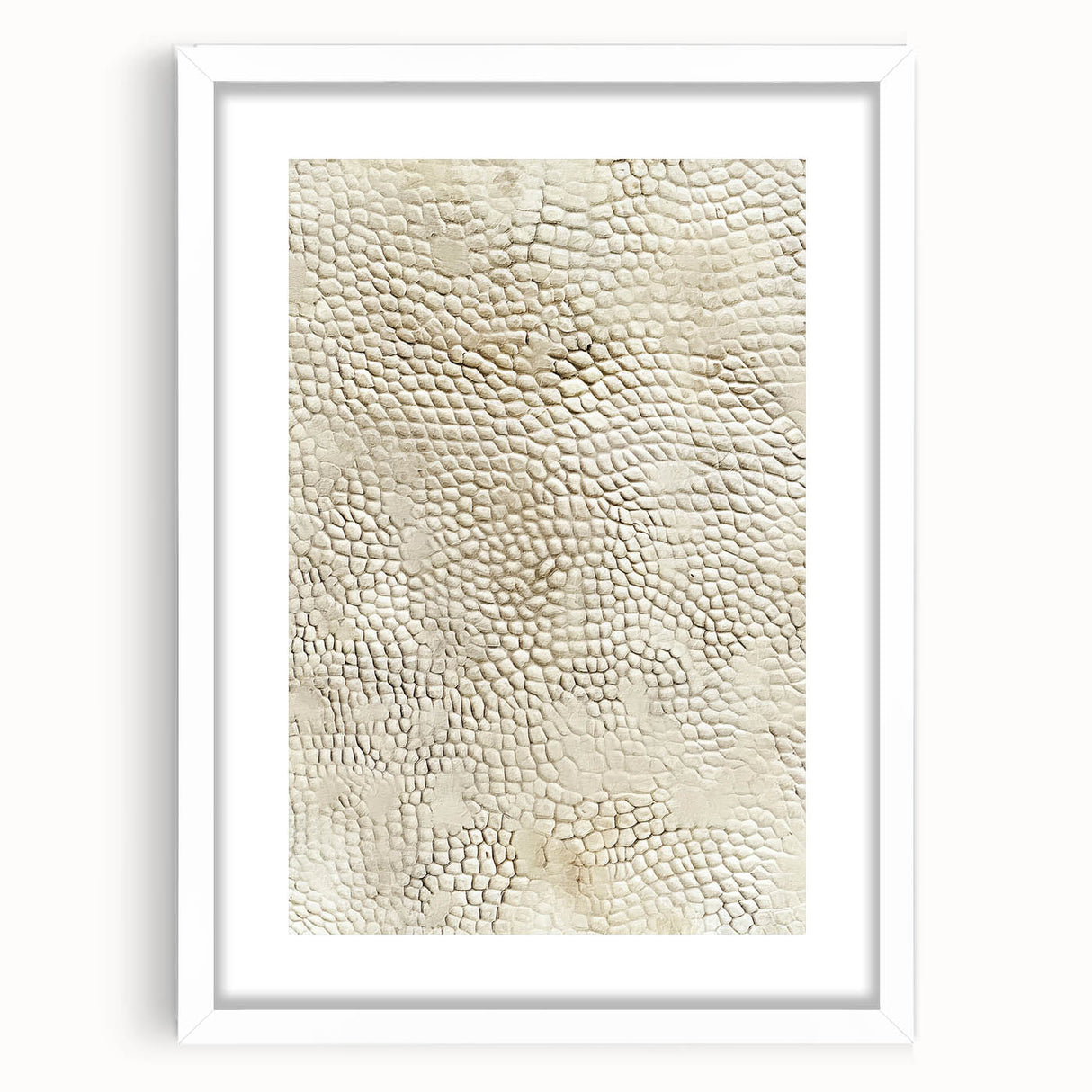 Abstract strokes wall art in a white frame with matting, showcasing vibrant colors and dynamic patterns, perfect for modern home decor.