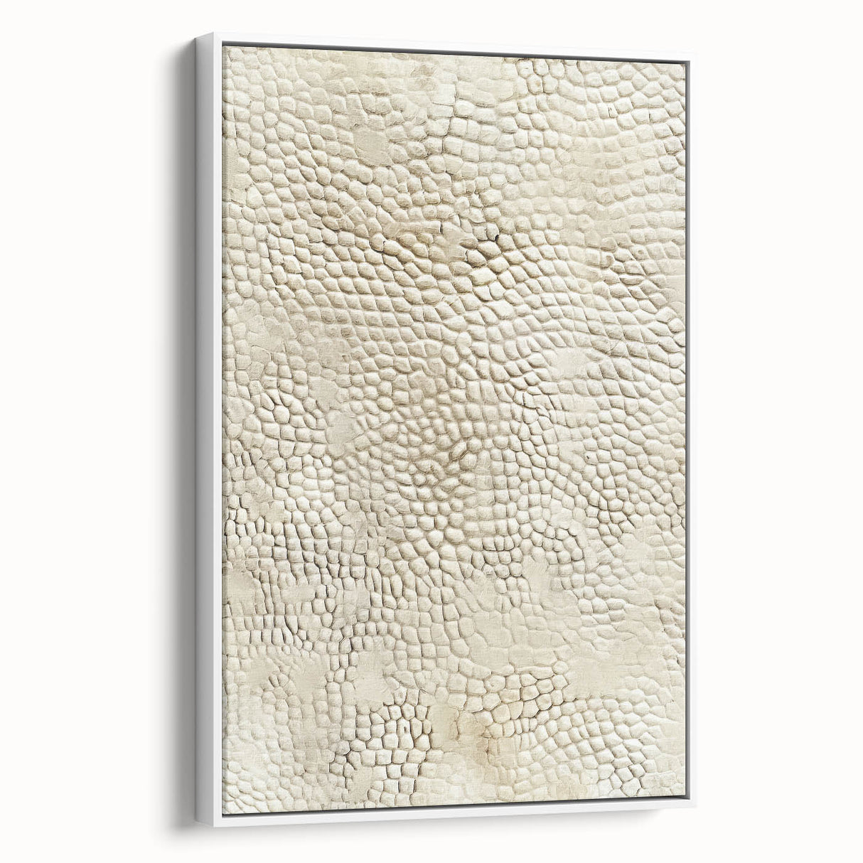 Framed abstract strokes wall art in white tones, showcasing dynamic brushwork and modern design elements, ideal for contemporary home decor.