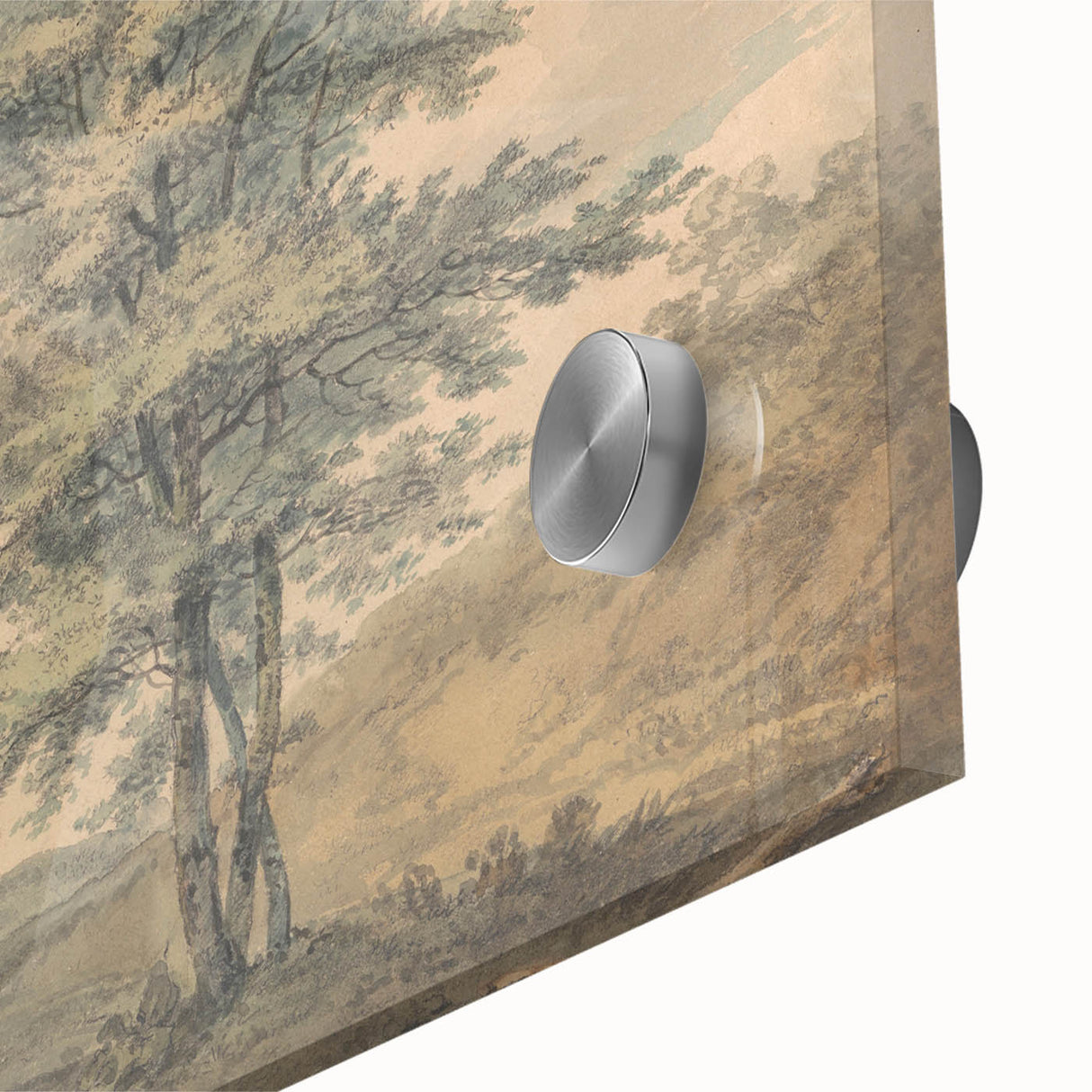 Romantic Art Prints: Serene Landscape with Trees and Figures