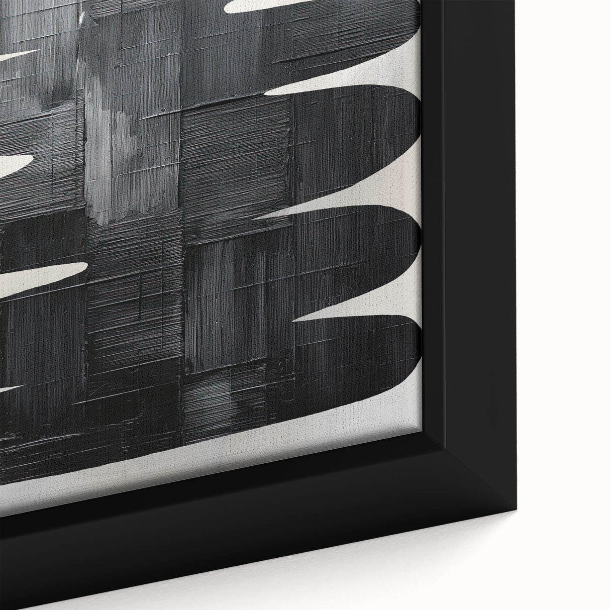 Contemporary Dining Art Pieces - Black & White Textured Abstract