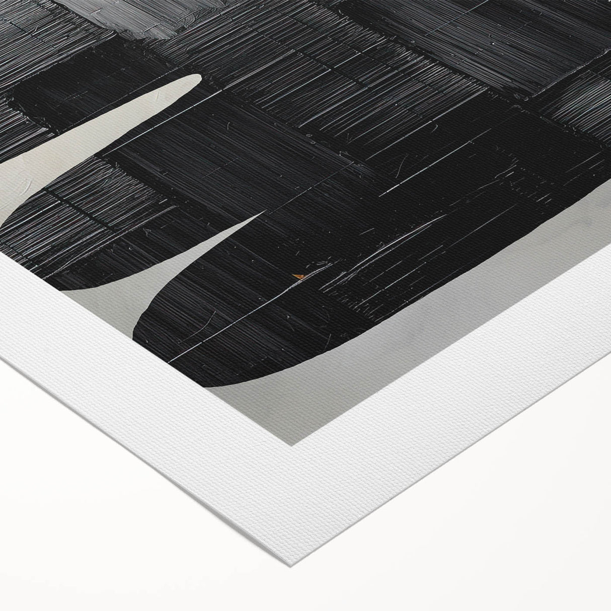 Contemporary Dining Art Pieces - Black & White Textured Abstract