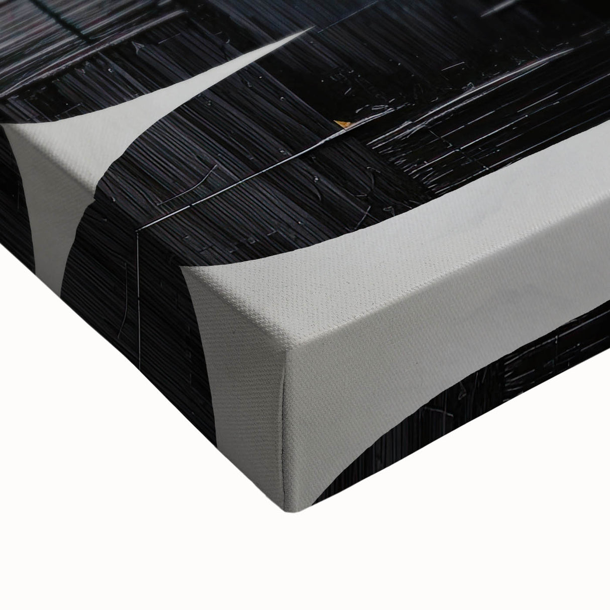 Contemporary Dining Art Pieces - Black & White Textured Abstract