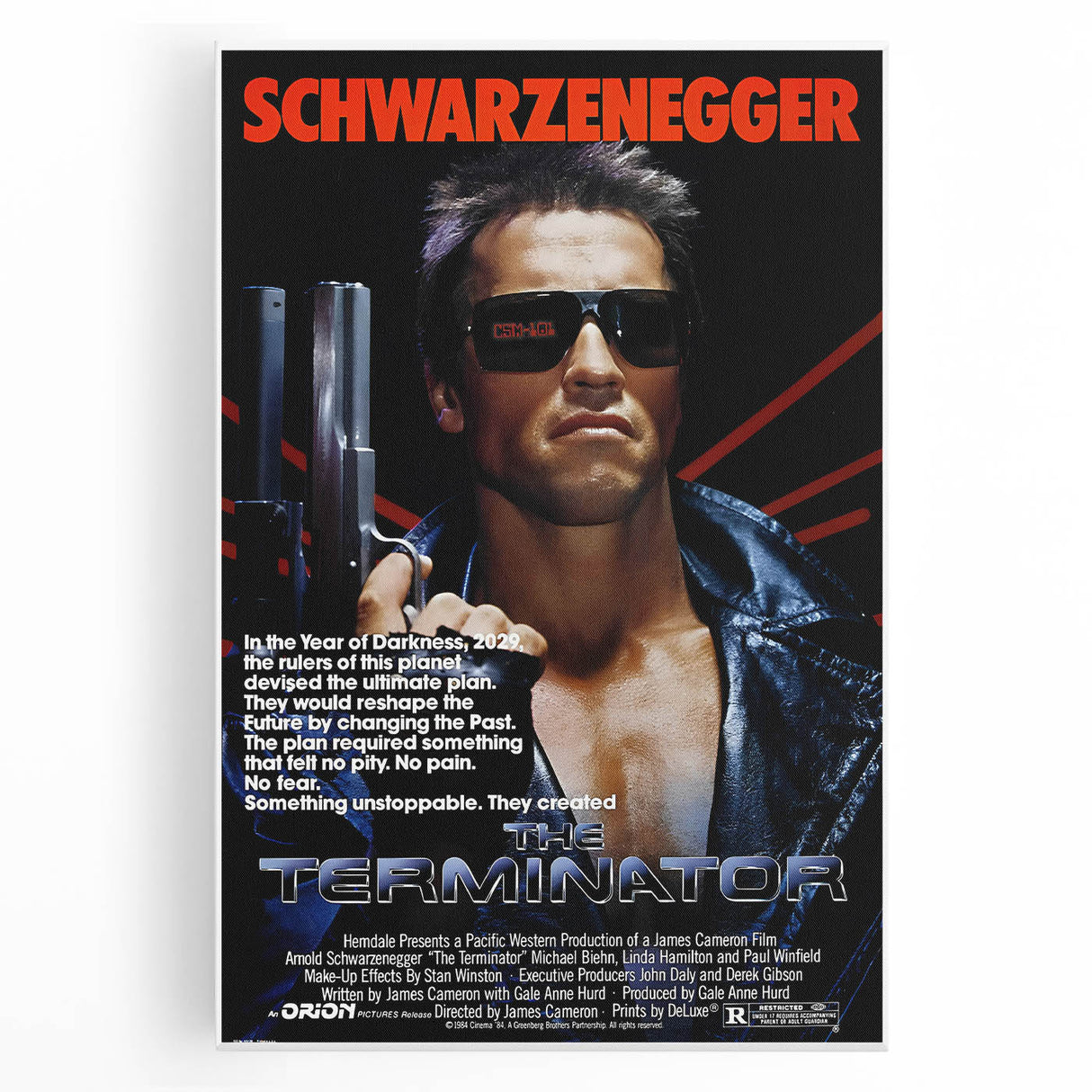 Retro Wall Art - The Terminator Movie Poster - 80s Sci-Fi Art Prints