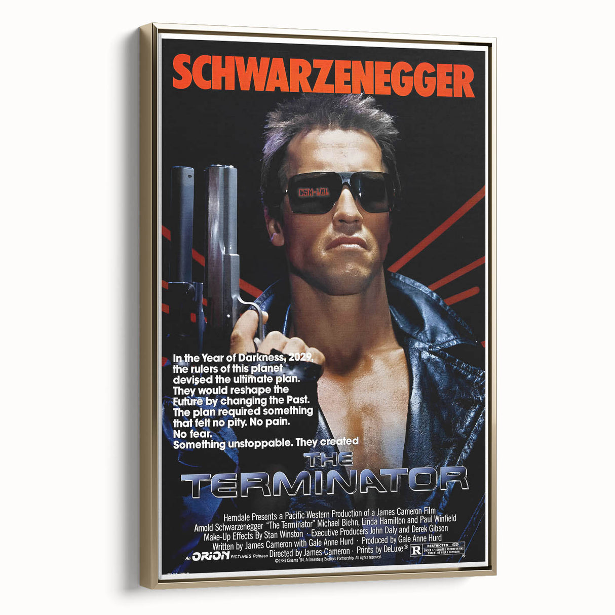 Retro Wall Art - The Terminator Movie Poster - 80s Sci-Fi Art Prints