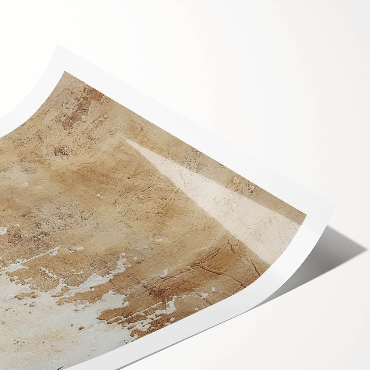 Abstract wall art print featuring vibrant strokes in shades of blue, orange, and yellow. Perfect for modern decor, showcasing dynamic movement and creativity.