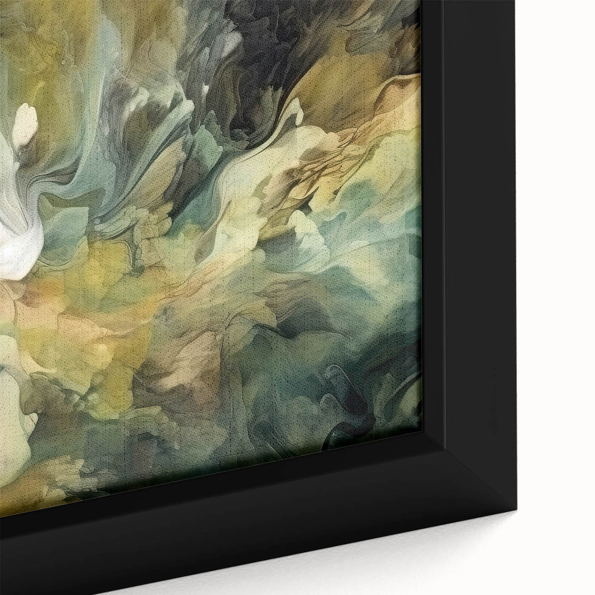 Abstract strokes wall art featuring vibrant colors of blue, pink, and gold. The textured canvas is framed, adding elegance to modern decor settings.