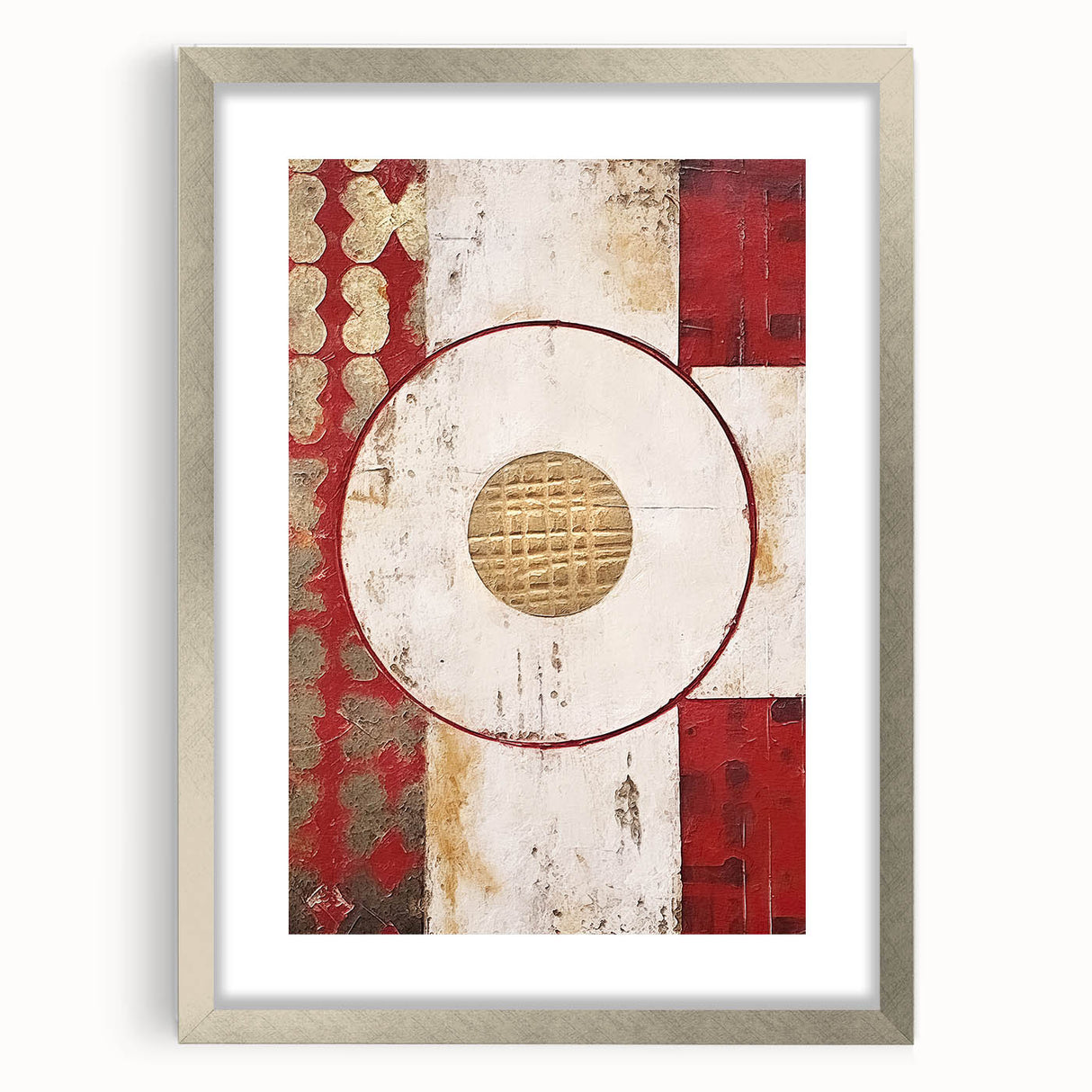 Abstract strokes wall art framed in silver, showcasing vibrant colors and dynamic patterns. Perfect for modern home decor, enhancing any living space with style.