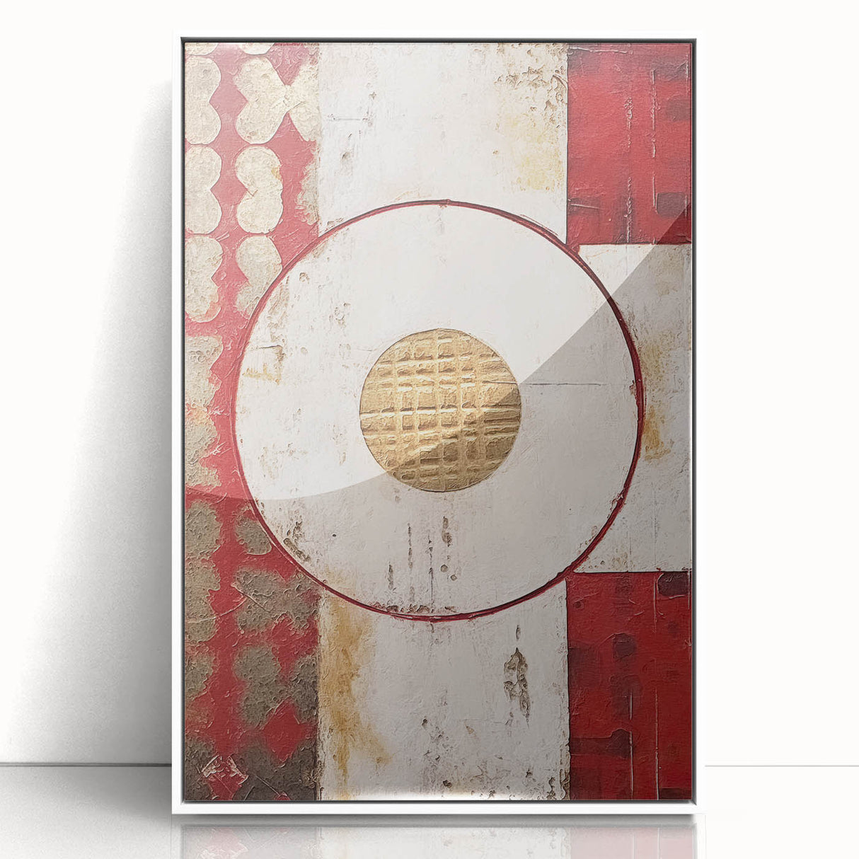 Framed abstract strokes wall art featuring a modern design in white and grey hues, perfect for enhancing contemporary interiors and adding a touch of sophistication.