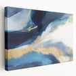 Abstract strokes wall art on stretched canvas, showcasing vibrant colors and dynamic shapes. Perfect for modern home decor, adding a touch of creativity and style.