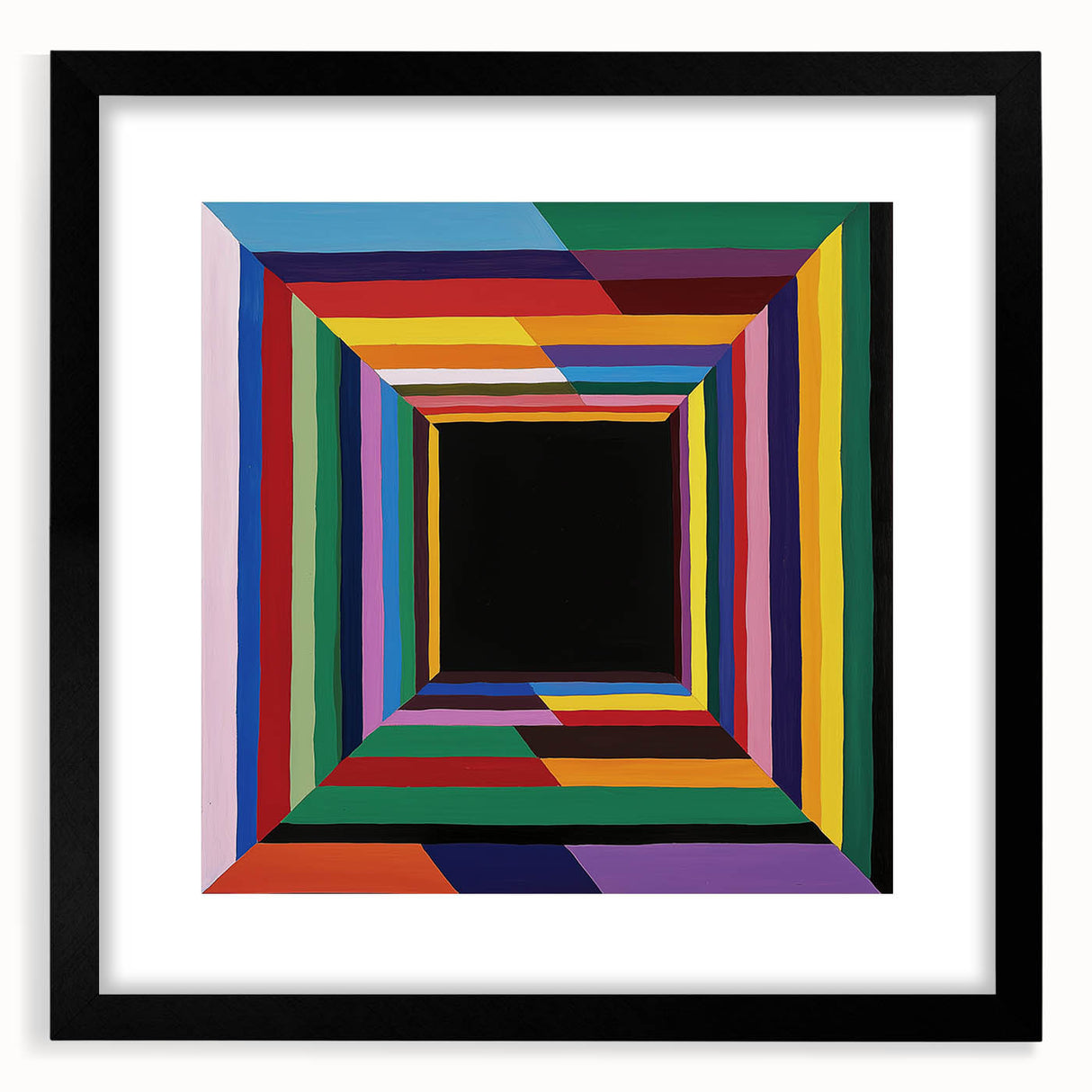 Vibrant Geometric Bedroom Wall Art - Multicolor Abstract Print