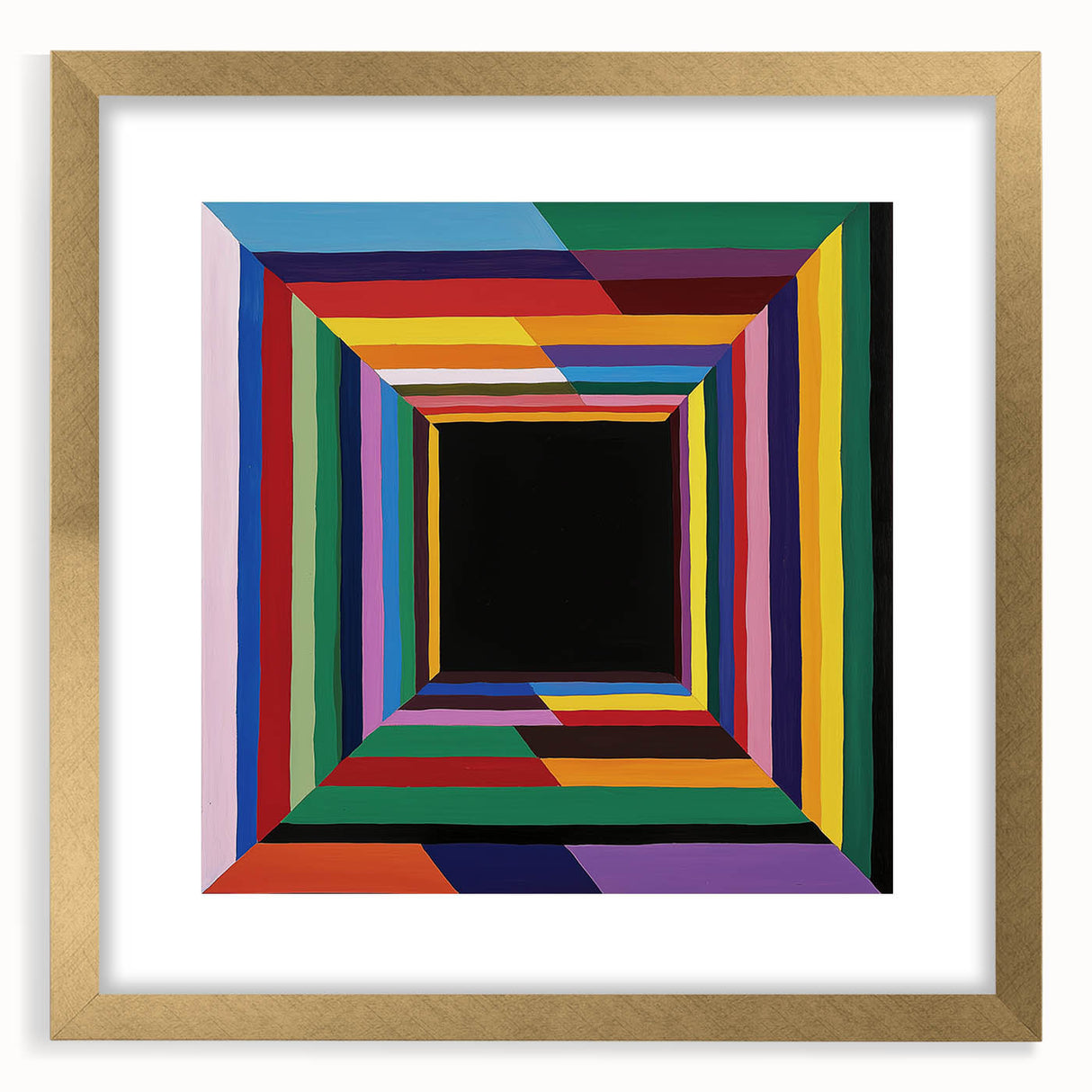 Vibrant Geometric Bedroom Wall Art - Multicolor Abstract Print